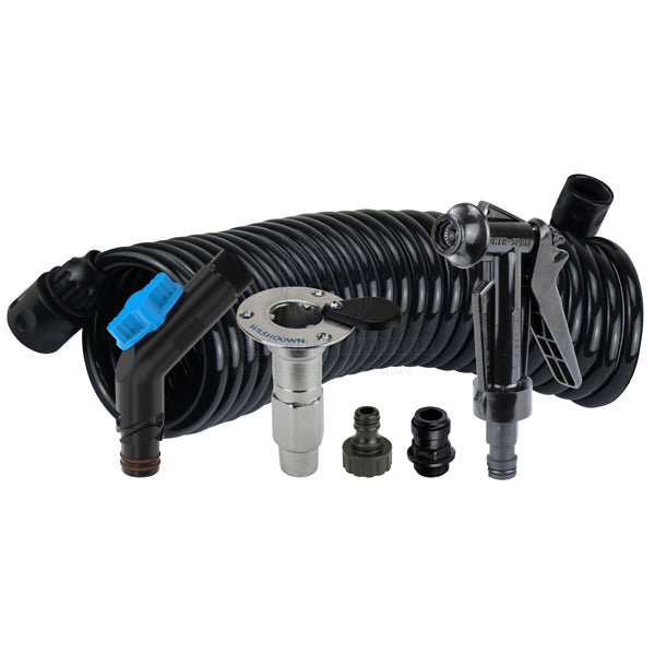 DECK WASH HOSE COIL KITS WITH FLUSH LINK - BSP THREAD