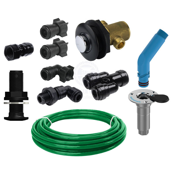 PUSH TIMER TAP & FLUSH LINK RETROFIT KIT - 15MM DMFIT QUICK CONNECT