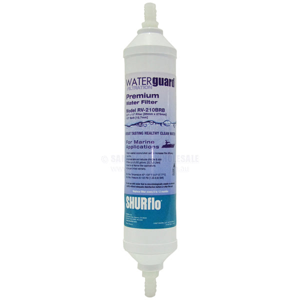 SHURFLO FILTER - FRESH WATER - INLINE 1/2 INCH BARB