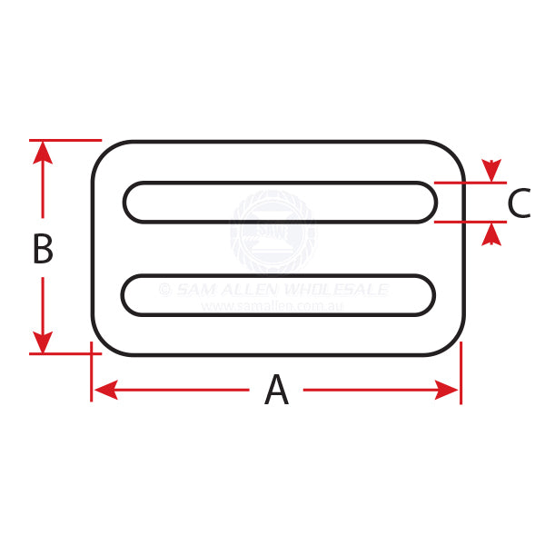 WEBBING BUCKLE - STAINLESS STEEL