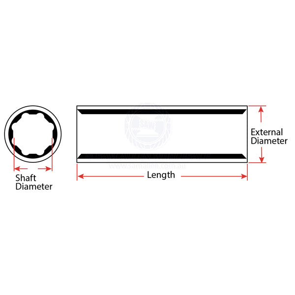 CEF CUTLASS BEARINGS - NITRILE RUBBER/COMPOSITE SHELL