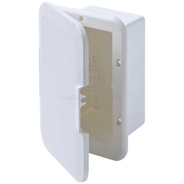 CAN-SB STORAGE BOXES - RECESSED MOUNT WITH DOOR - ABS PLASTIC