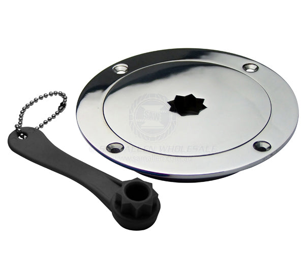 DECK PLATE - STAINLESS STEEL - WINCH STYLE STAR KEY