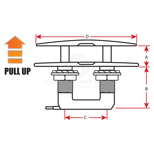 CLEATS - PULL-UP STAINLESS STEEL