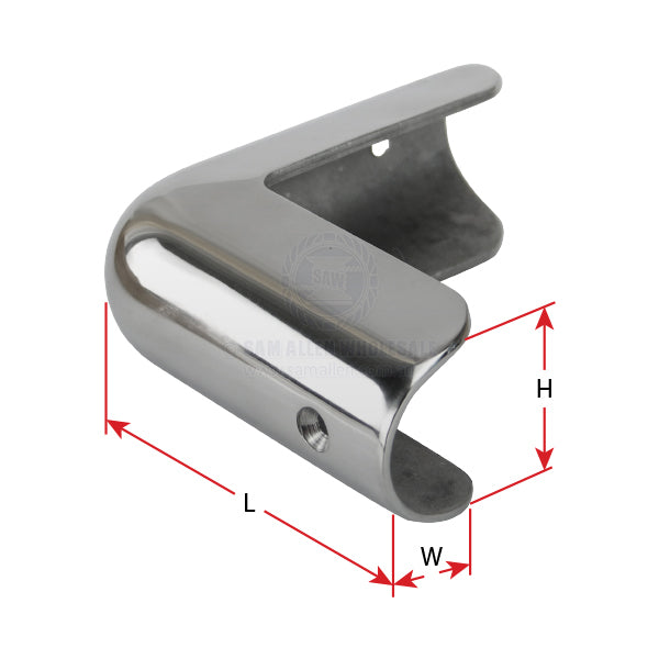 GUNWALE END CAPS - ROUND STAINLESS STEEL
