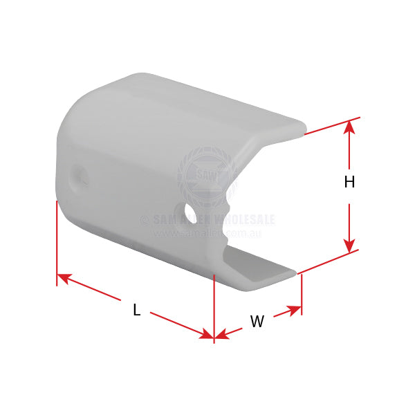GUNWALE END CAPS - ANGLED PLASTIC