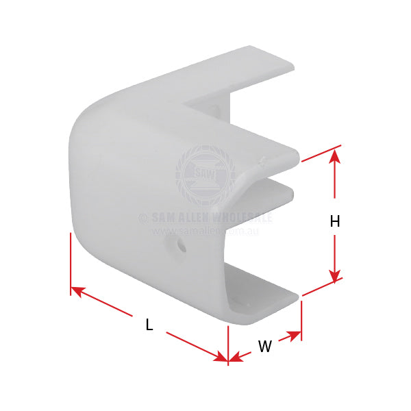 GUNWALE END CAPS - ANGLED PLASTIC