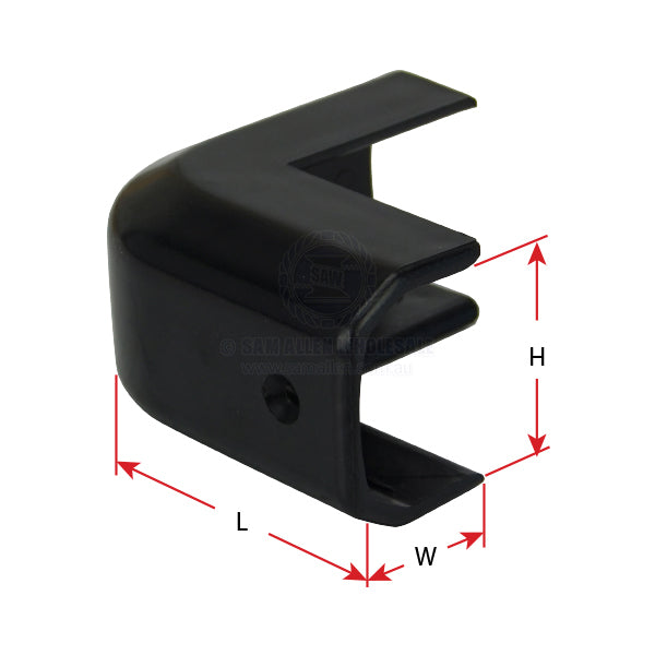 GUNWALE END CAPS - ANGLED PLASTIC