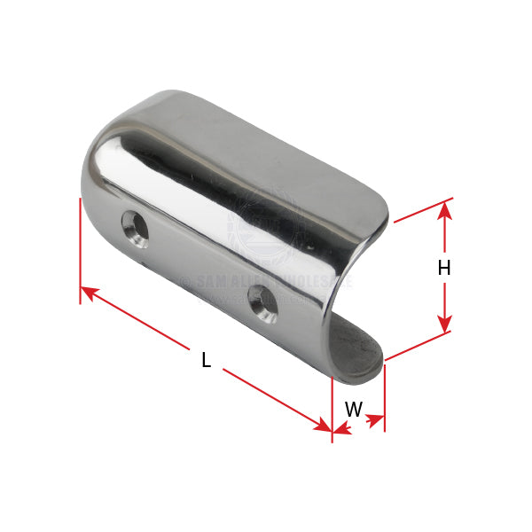 GUNWALE END CAPS - ROUND STAINLESS STEEL