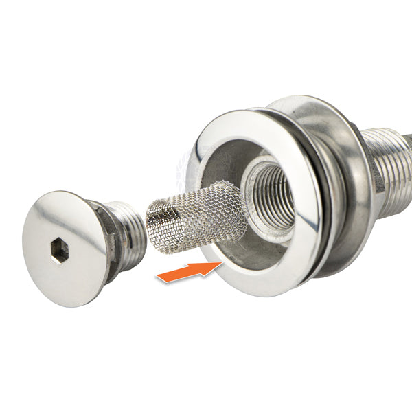 FUEL BREATHER - 90 DEGREE FLUSH MOUNT - S/S