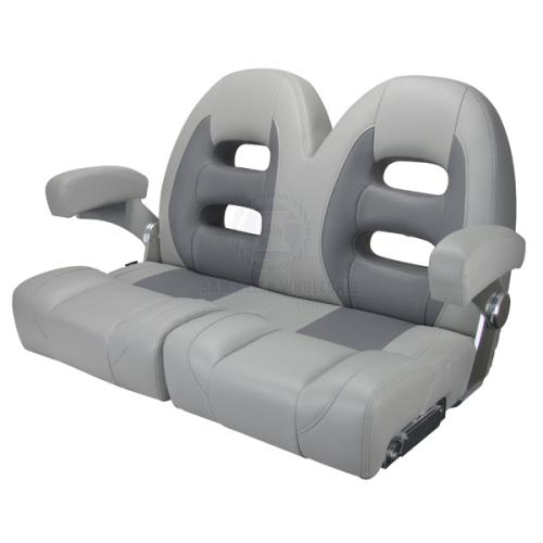 RELAXN SEATS - DOUBLE CRUISER SERIES - HIGH BACK Grey/Dark Grey boat seats