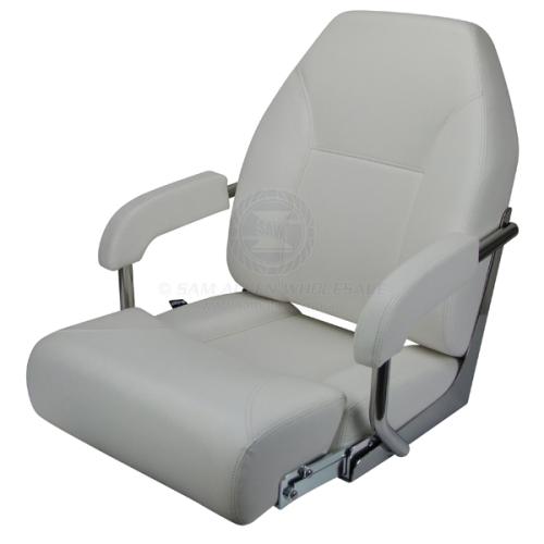 RELAXN SEATS - PELAGIC SERIES - HIGH BACK White boat seats