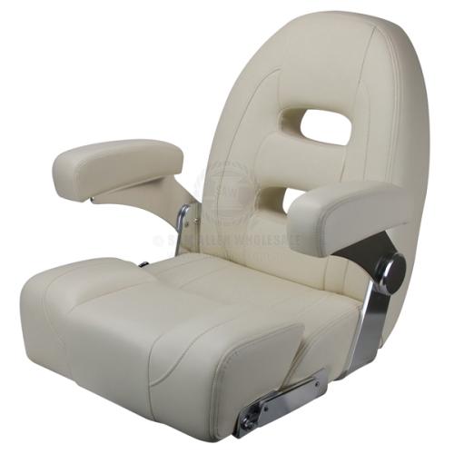 RELAXN SEATS - CRUISER SERIES - HIGH BACK White (No Logo) boat seats