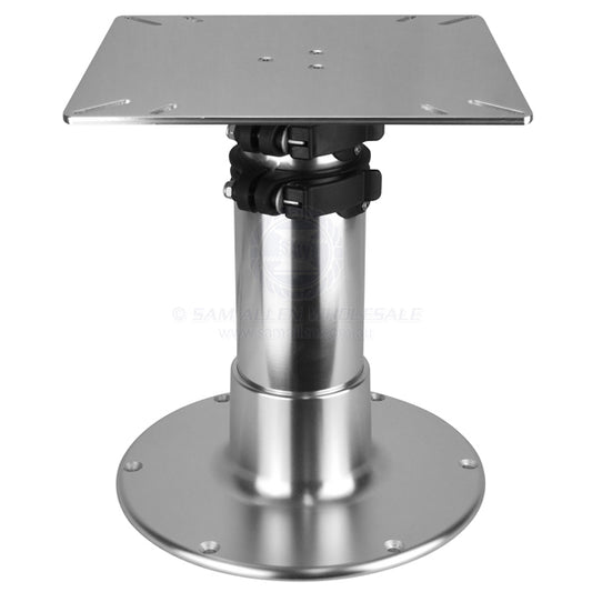 TABLE PEDESTAL - 3 PIECE TELESCOPIC - ANODISED ALUMINIUM