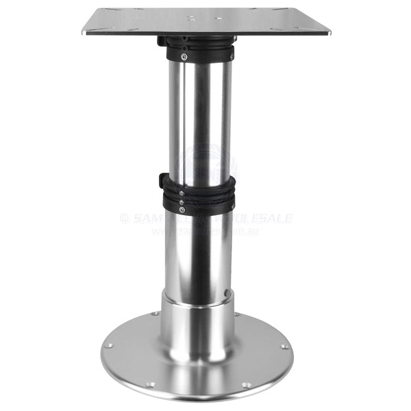 TABLE PEDESTAL - 3 PIECE TELESCOPIC - ANODISED ALUMINIUM