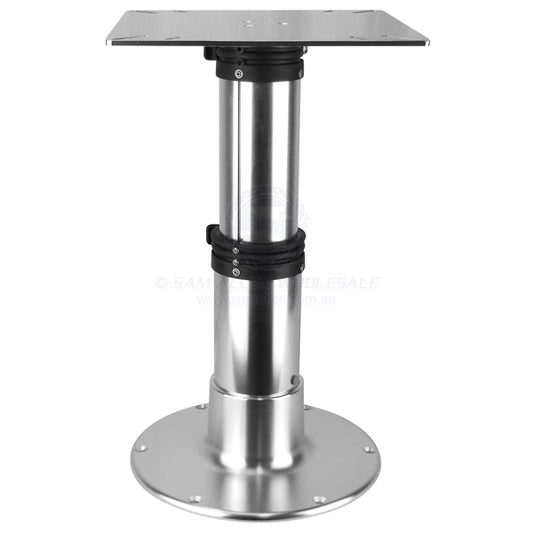 TABLE PEDESTAL - 3 PIECE TELESCOPIC - ANODISED ALUMINIUM