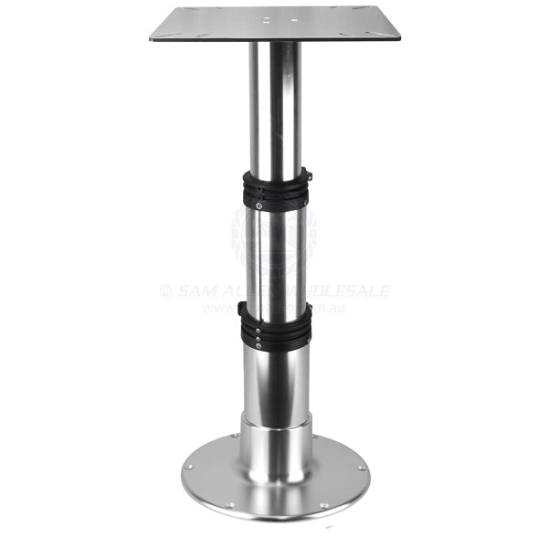 TABLE PEDESTAL - 3 PIECE TELESCOPIC - ANODISED ALUMINIUM