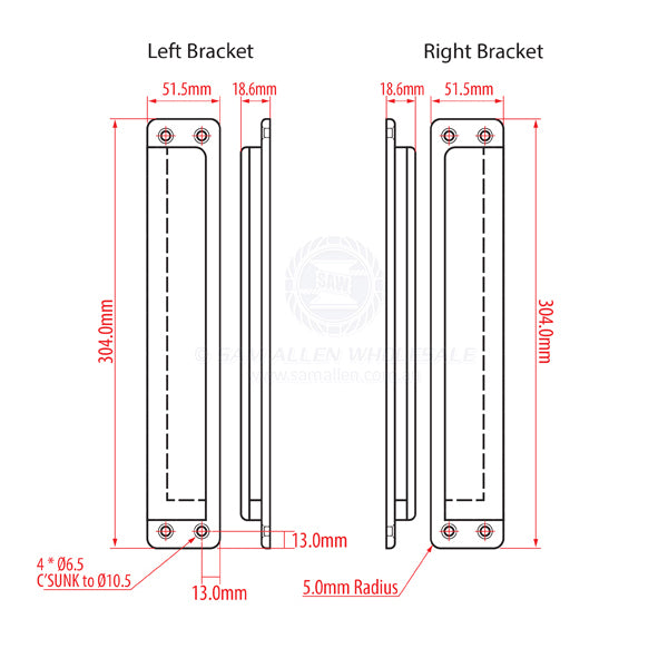 FOLD UP SEAT BRACKET