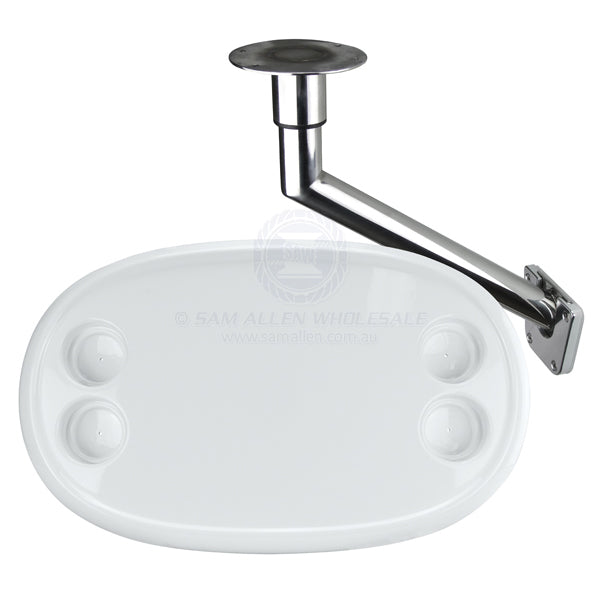 RELAXN TABLE KITS - SIDE MOUNT STAINLESS STEEL PEDESTAL WITH PREMIUM TABLE TOP