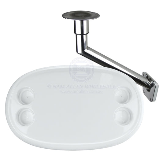 RELAXN TABLE KITS - SIDE MOUNT STAINLESS STEEL PEDESTAL WITH PREMIUM TABLE TOP