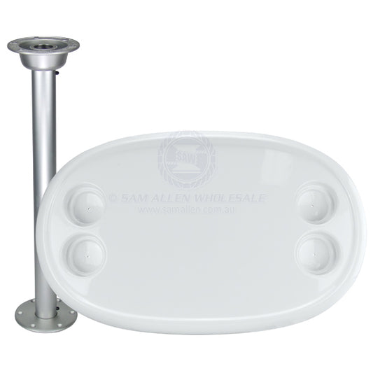 RELAXN TABLE KITS - STOWABLE ALLOY PEDESTAL WITH PREMIUM TABLE TOP