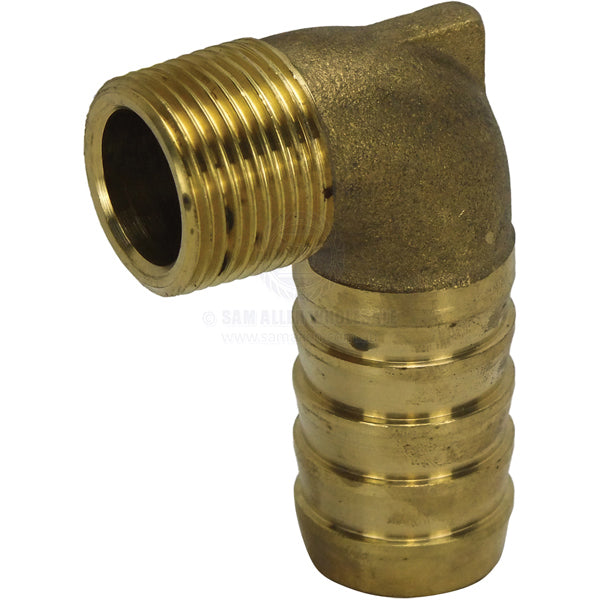 HOSE TAILS - 90° ELBOW - BSP MALE - BRONZE - UNEQUAL
