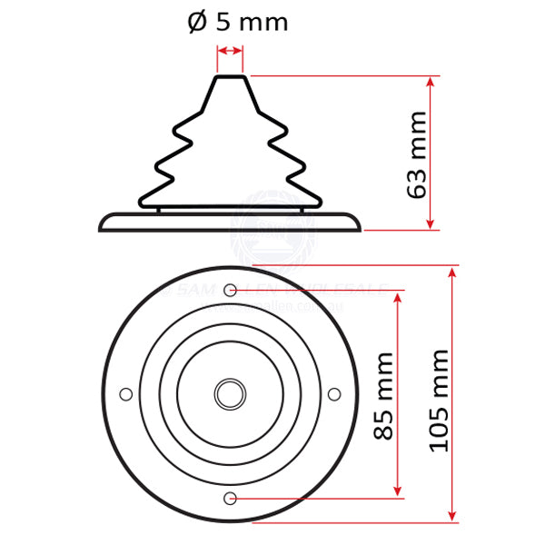 CAN-SB STEERING GROMMETS - FLANGE MOUNT