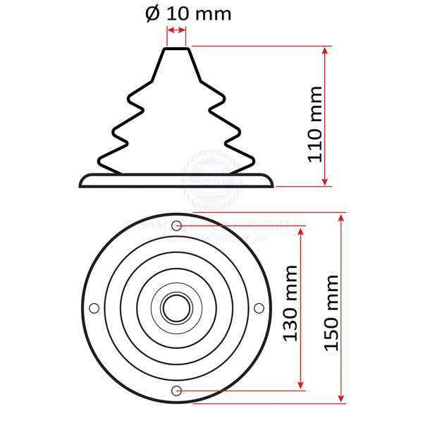 CAN-SB STEERING GROMMETS - FLANGE MOUNT