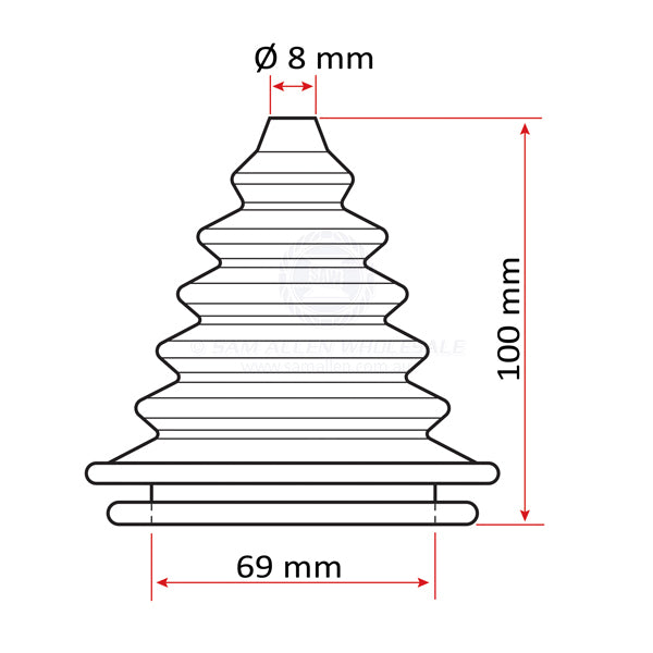 CAN-SB STEERING GROMMETS - CUT OUT MOUNT