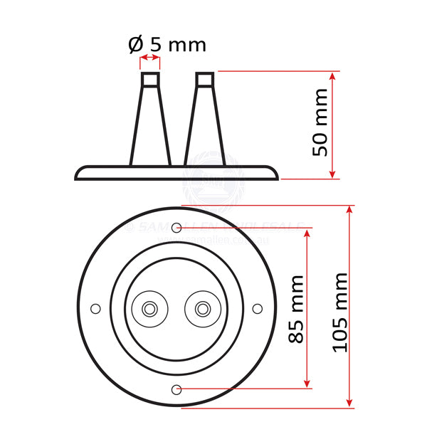 CAN-SB STEERING GROMMETS - FLANGE MOUNT