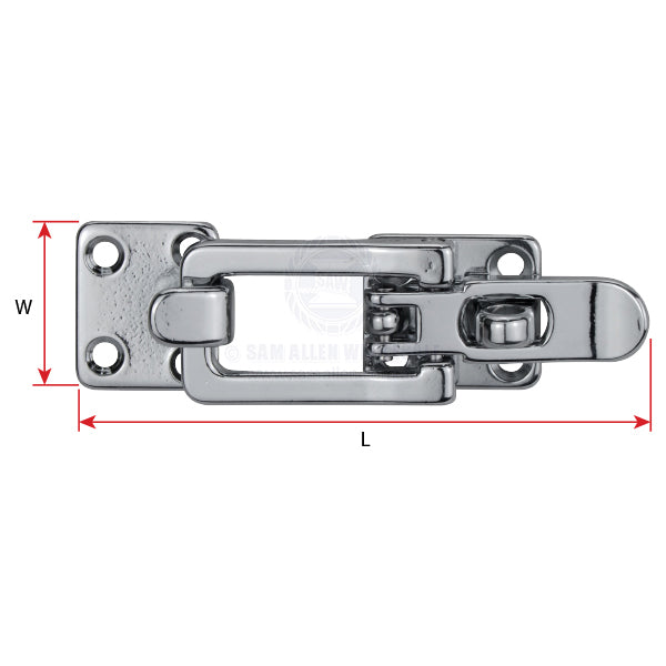 HATCH FASTENER - CHROME PLATED BRASS