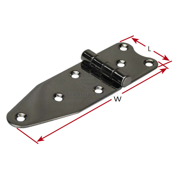 HINGE - STRAP - UNEVEN - STAINLESS STEEL