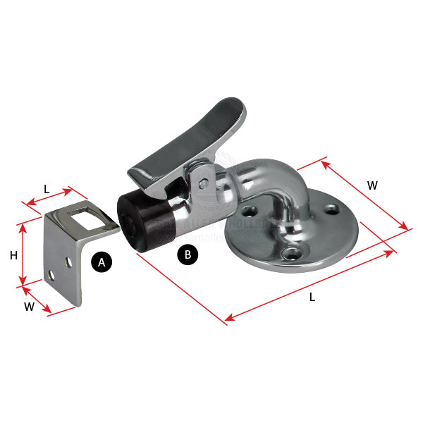 RELAXN DOOR STOP CATCH - STAINLESS STEEL