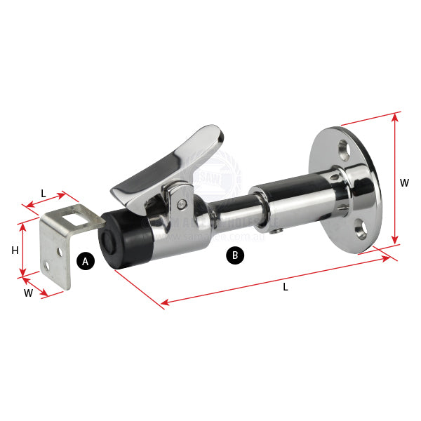 RELAXN DOOR STOP CATCH - STAINLESS STEEL
