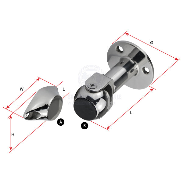 RELAXN DOOR STOP - MAGNETIC ADJUSTABLE - S/S