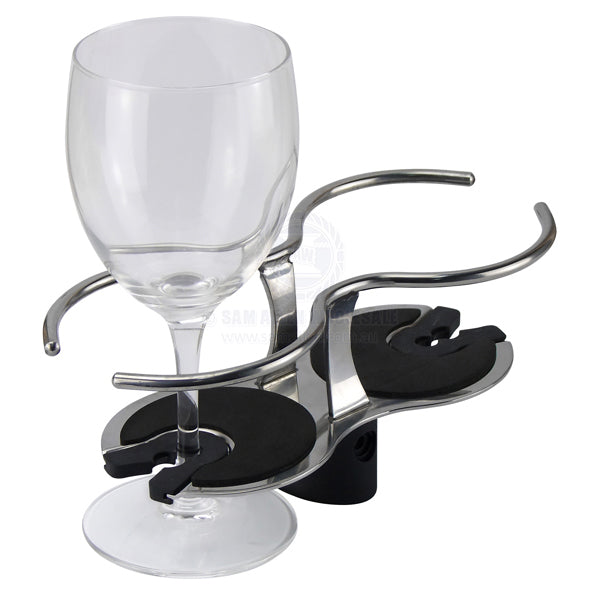 DRINK HOLDER - WINE GLASS - STAINLESS STEEL