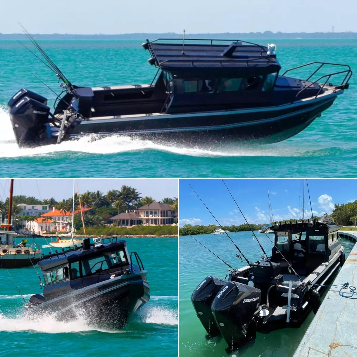 Wolf Pack 9m V Hull And Pontoon Cuddy Cabin Luxury Yacht Aluminium Fishing Boat