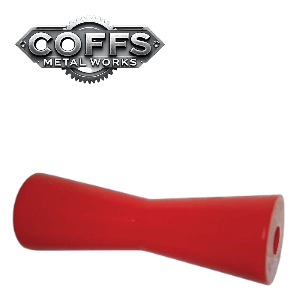 Concave Keel Roller RED 12″ – 25mm Bore boat trailer roller