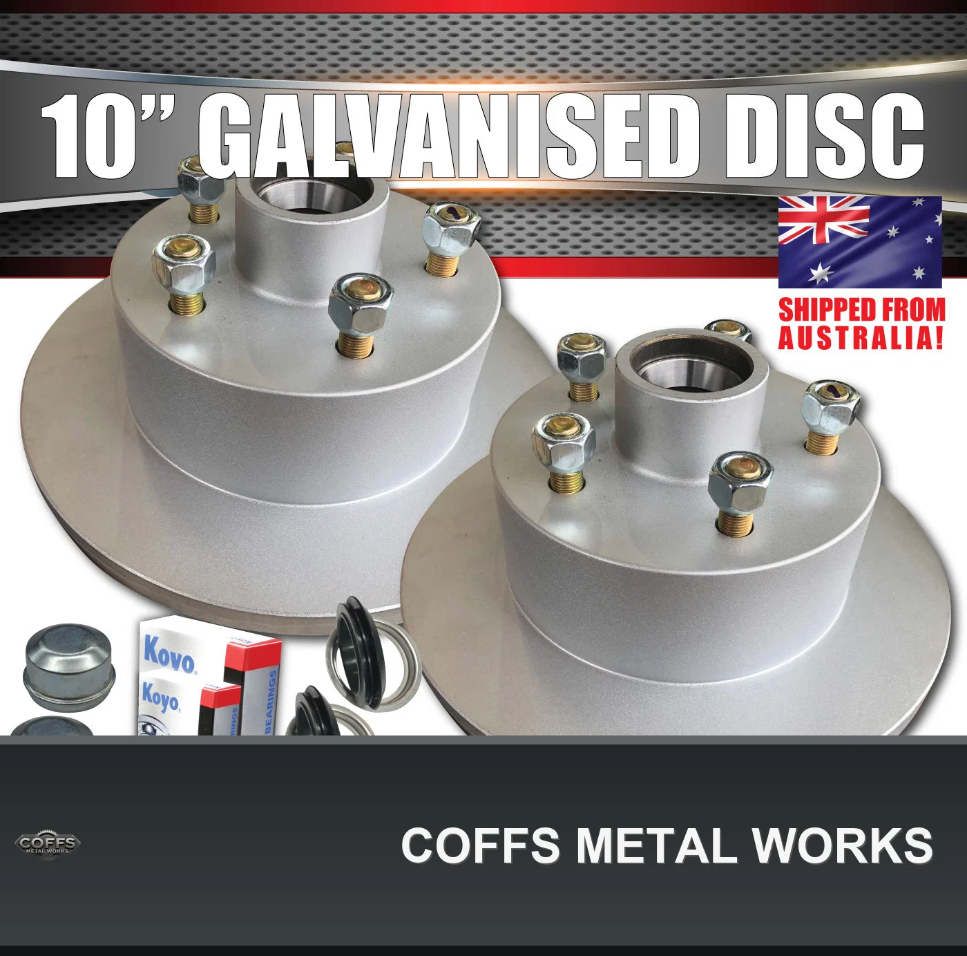 2x-10-ford-pattern-trailer-caravan-galvanised-discs-koyo-lm-bearings-coffs-metal-works-02