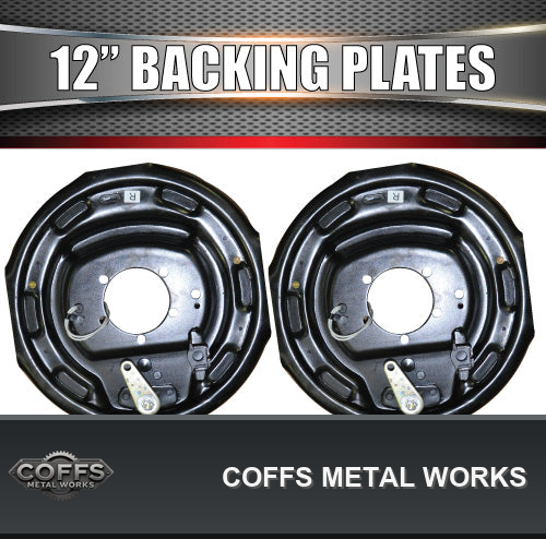 2x-12-trailer-caravan-electric-brake-backing-plates-quality-strong-magnets-coffs-metal-04