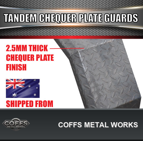 2x-1600mm-x-250mm-tandem-trailer-mudguards-chequer-steel-suits-slipper-springs-2-5mm-co-02