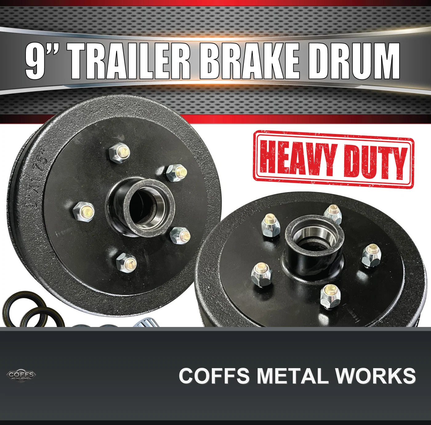 2x-9-holden-ht-trailer-caravan-brake-drums-lm-bearings-coffs-metal-works-01
