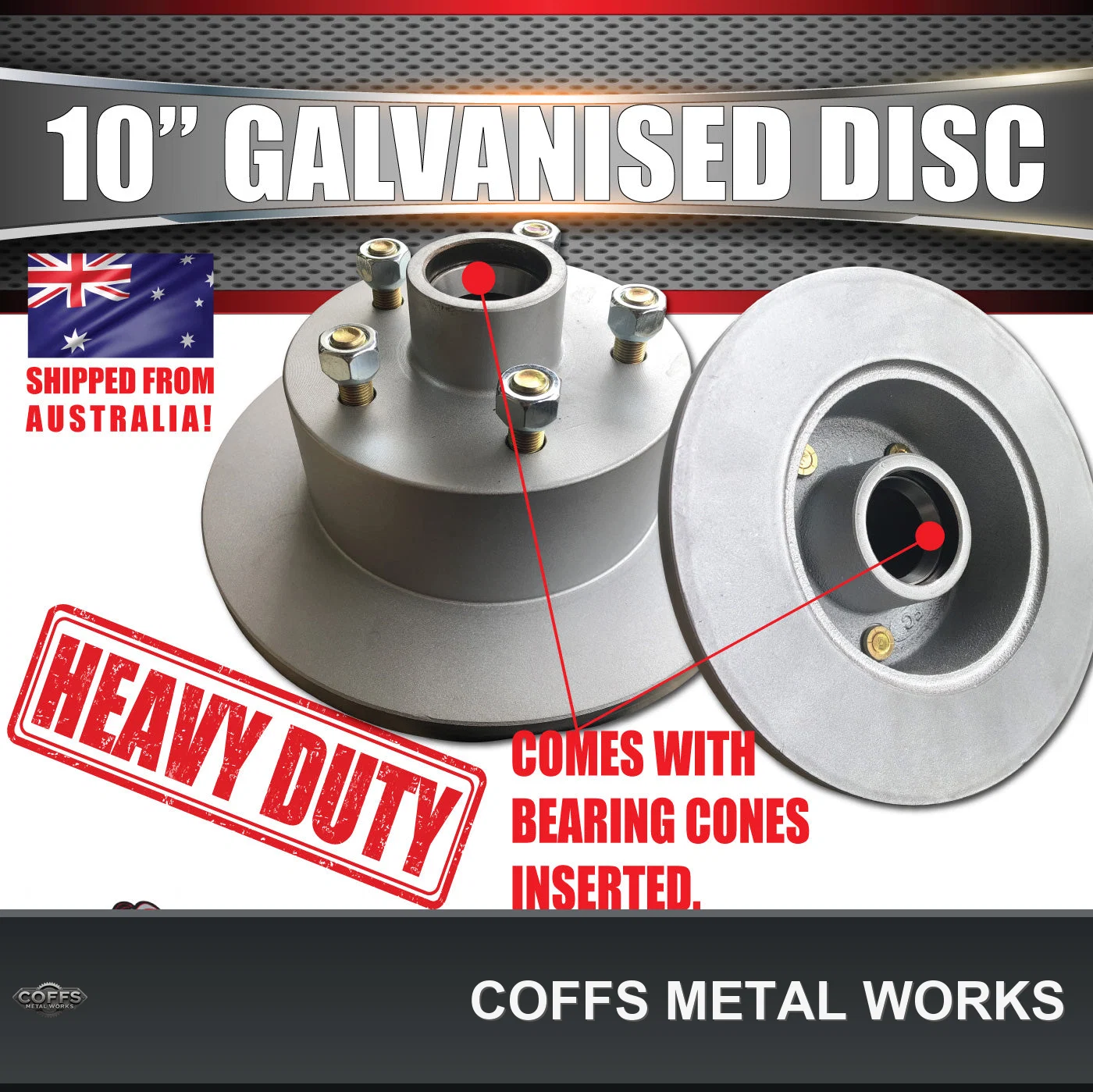 2x-ht-holden-10-trailer-caravan-galvanised-dacromet-disc-hubs-sl-bearings-coffs-metal-w-03