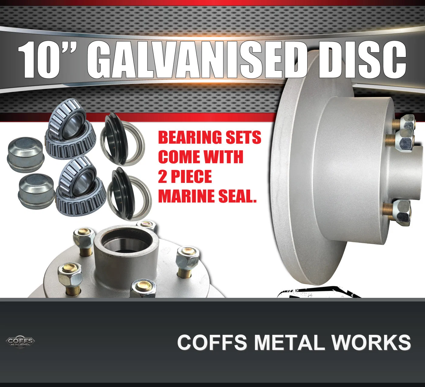 2x-ht-holden-10-trailer-caravan-galvanised-dacromet-disc-hubs-sl-bearings-coffs-metal-w-06