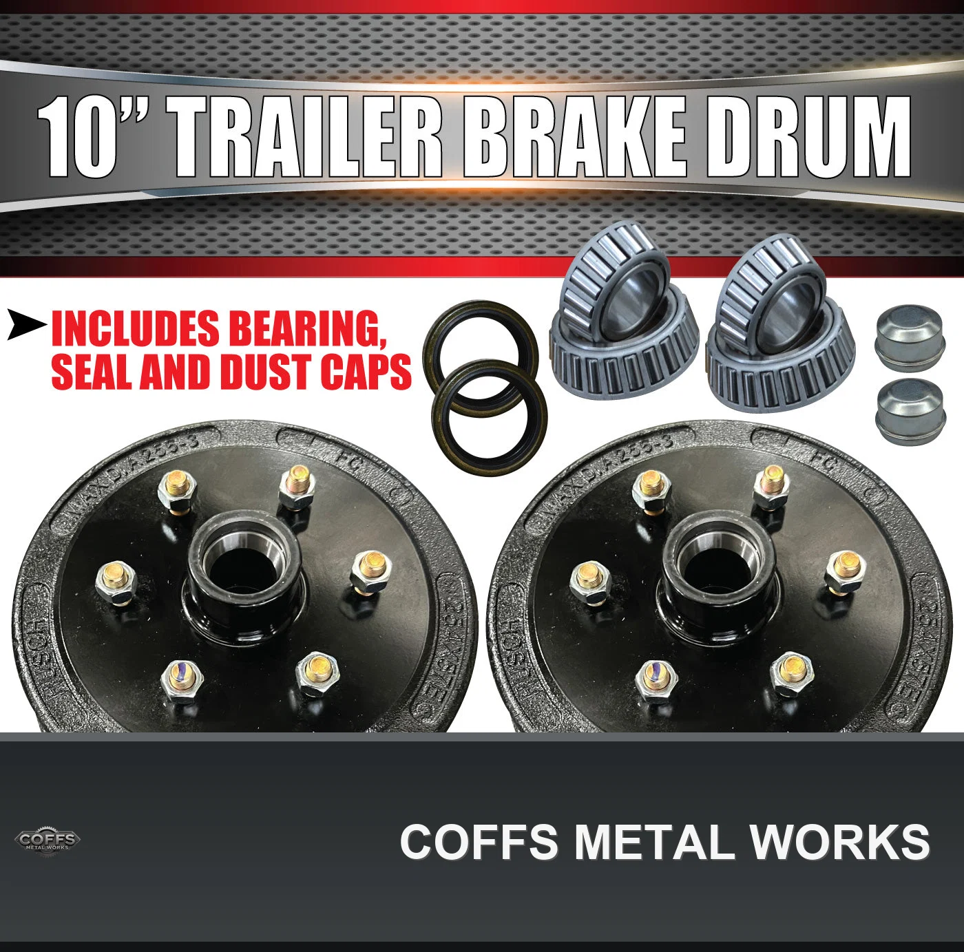2x-trailer-10-drums-suit-6-stud-d40-np300-6-114-3-pcd-l-m-holden-bearings-coffs-metal-w-07