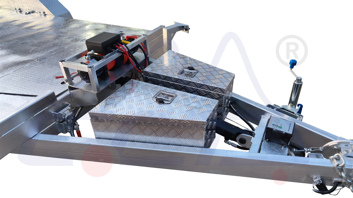 Hydraulic Tipper Car Trailer For Sale Deck size 16.4×6.6ft (5X2m) 3500KG/4500KG