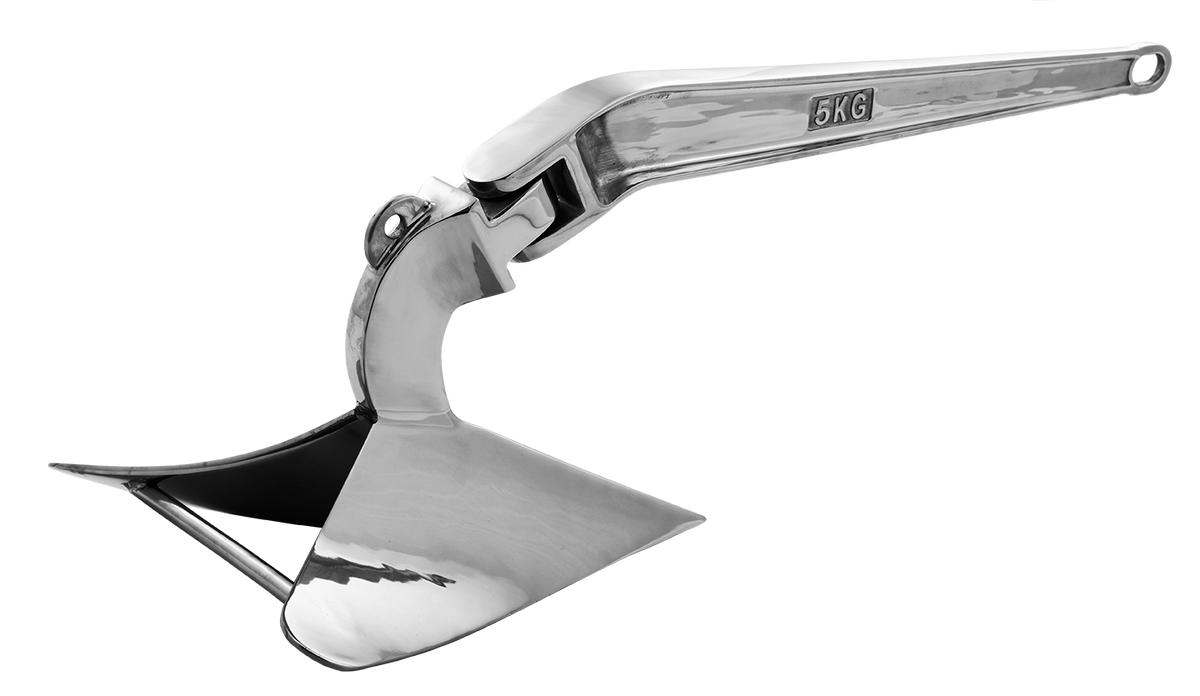 Viper Pro Series 5Kg Polished Stainless Steel Plough Anchor | Coffs Metal Works