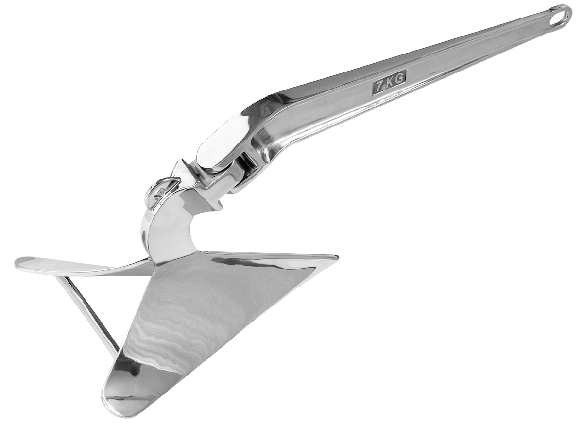 Viper Pro Series 7Kg Polished Stainless Steel Plough Anchor | Coffs Metal Works