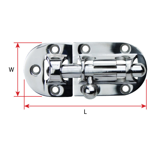 BARREL BOLTS - ANTI-RATTLE - STAINLESS STEEL