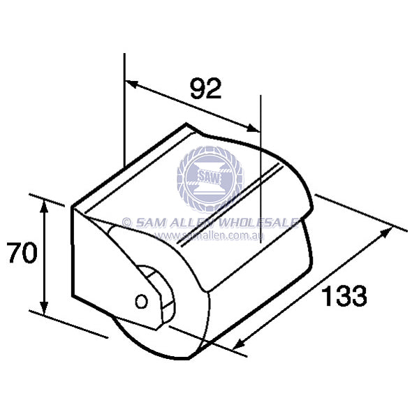TOILET ROLL HOLDER WITH HOOD - S/S